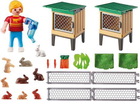Playmobil Игровой набор Вольер и клетки с кроликами