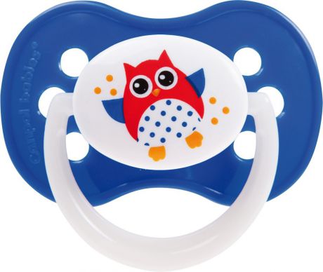 Canpol Babies Пустышка силиконовая симметричная Owl от 0 до 6 месяцев цвет синий
