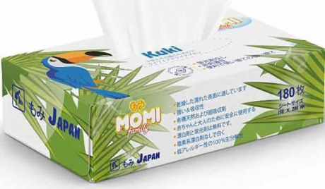Салфетки бумажные Momi Family Kuki, двухслойные, 180 шт