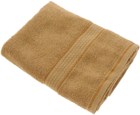 Полотенце махровое Aisha Home Textile "Соты", цвет: коричневый, 50 х 90 см