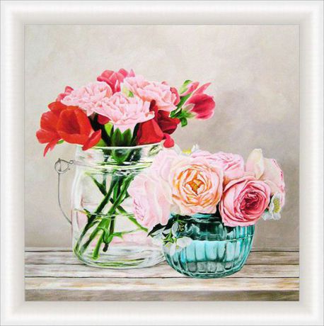 Картина Dekart "Прованс с розами", 34,5 х 34,5 х 2 см