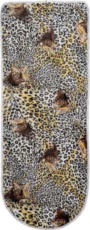 Чехол для гладильной доски "Eva", цвет: леопард, 125 х 47 см