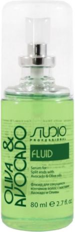 Флюид для волос Kapous Professional Olive and Avocado, для секущихся кончиков, с маслами авокадо и оливы, 80 мл