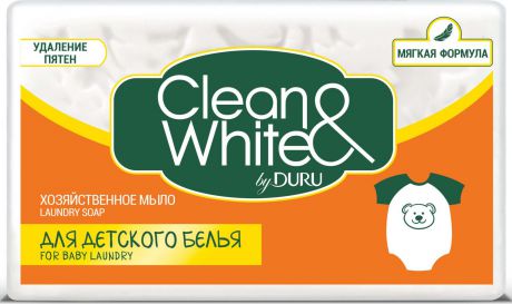 Duru Clean&White Хозяйственное Мыло для стирки детского белья 125г