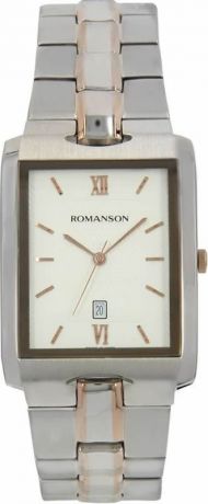 Часы наручные мужские Romanson, цвет: серебристый. TM0186CXJ(WH)