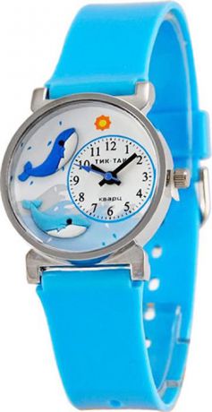 Часы наручные детские Тик-Так "Дельфин", цвет: голубой