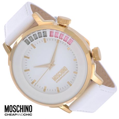 Часы женские наручные "Moschino", цвет: белый, золотой. MW0247