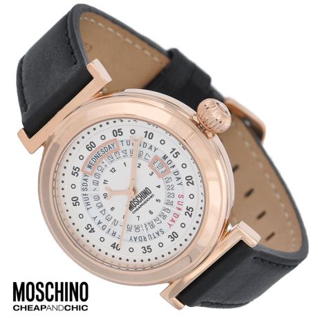 Часы мужские наручные "Moschino", цвет: золотистый, черный. MW0345