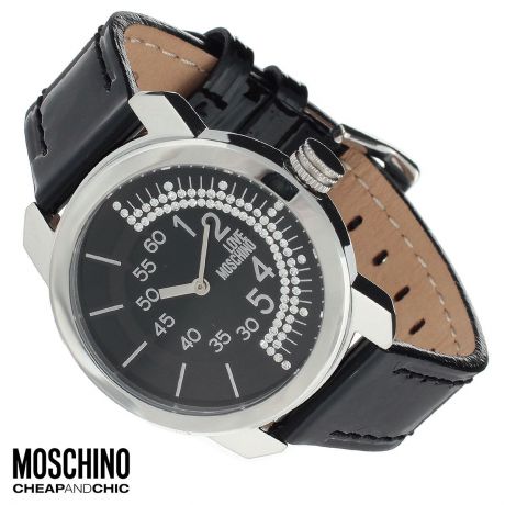 Часы женские наручные "Moschino", цвет: черный, серебристый. MW0410