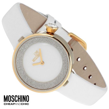 Часы женские наручные "Moschino", цвет: белый, золотой. MW0428