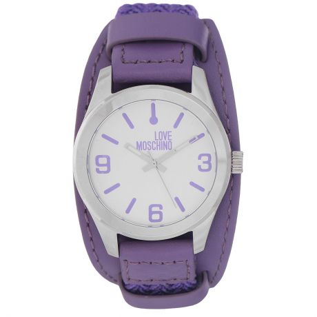Часы женские наручные "Moschino", цвет: фиолетовый, серебристый. MW0416