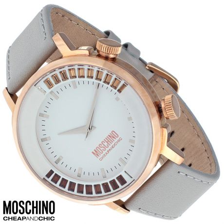Часы женские наручные "Moschino", цвет: золотой, светло-серый. MW0429