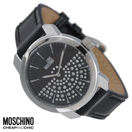 Часы женские наручные "Moschino", цвет: черный, серебристый. MW0445