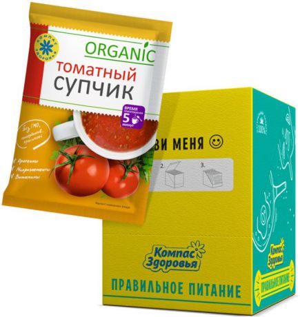 Компас Здоровья "Томатный" суп-пюре, 210 г (7 пакетов по 30 г)
