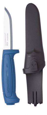 Нож туристический Morakniv "Basic 546", цвет: синий, стальной, длина лезвия 9,1 см