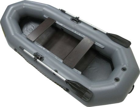 Лодка надувная Leader "Компакт-280", гребная, крепление под транец, цвет: серый