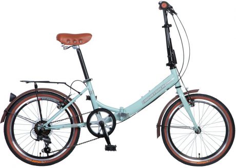 Велосипед складной Novatrack "Aurora", цвет: светло-бирюзовый, 20"