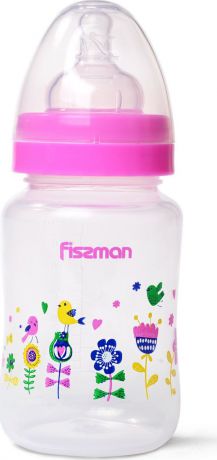 Бутылочка для кормления Fissman, с широким горлышком, 6887, розовый, 240 мл