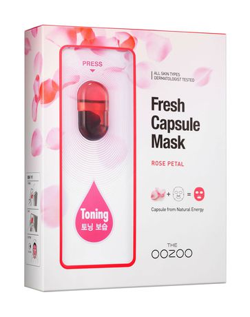 The Oozoo Fresh Capsule Mask Rose Petal Toning Set