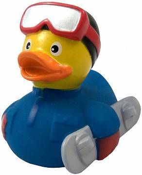 Funny Ducks Весёлые Ути-пути "Сноубордер уточка" (желтый, красный, синий)