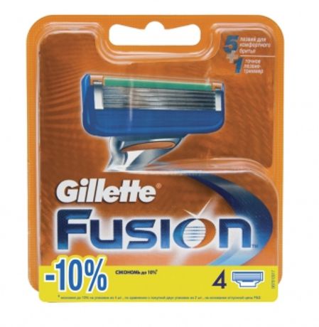 Gillette Fusion cменные кассеты кассеты 4шт