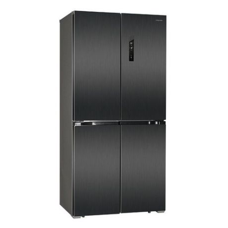 Холодильник HIBERG RFQ-490DX NFXd, трехкамерный, мокрый асфальт