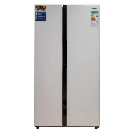 Холодильник REEX RF-SBS 17557 DNF, двухкамерный, белое стекло