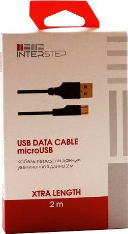 Дата-кабель InterStep microUSB - USB Xtra Length