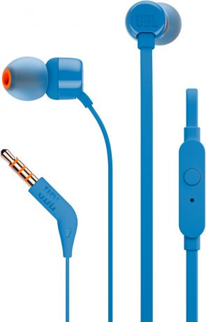 Наушники с микрофоном JBL T110 Blue