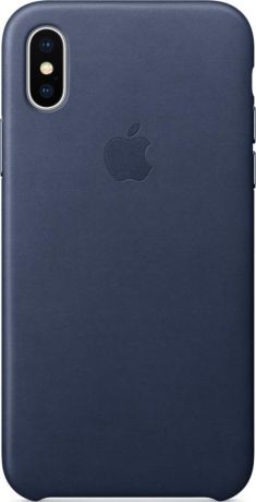 Клип-кейс Apple iPhone X кожаный Midnight Blue
