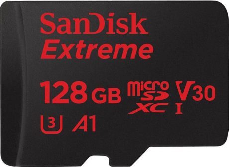 Карта памяти MicroSDHC SanDisk Extreme 128GB Class 10 с адаптером
