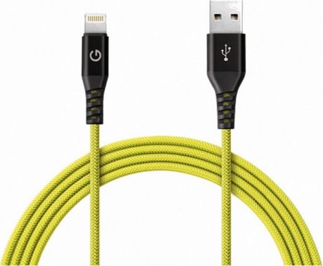 Дата-кабель Energea Alutough Kevlar Lightning-USB MFI 1,5м Yellow