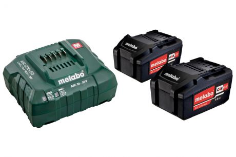 Набор аккумуляторов Basic-Set METABO 685050000 2 Li-Ion x4,0 А·ч, ЗУ