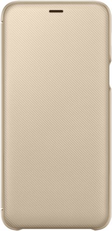 Чехол-книжка Samsung Galaxy A6 Plus Wallet Cover Gold (EF-WA605CFEGRU)