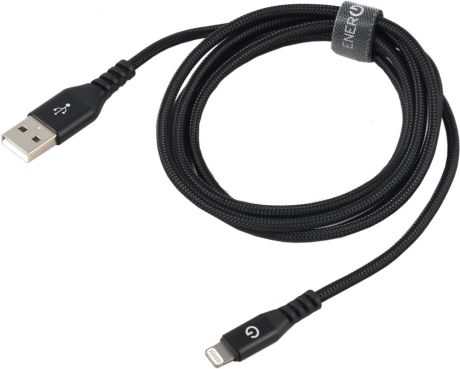 Дата-кабель Energea Alutough Kevlar Blk-150 USB-Lightning Apple MFI 1,5м Black