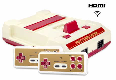 Sega Retro Genesis 8 Bit HD + 300 игр + 2 проводных джойстика + HDMI кабель (бежевый)