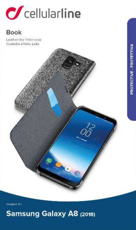 Чехол-книжка Cellularline Samsung Galaxy A8 Black