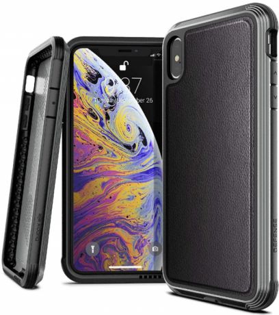 Клип-кейс X-Doria iPhone XS Max противоударный кожа Black