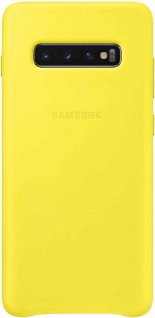 Клип-кейс Samsung Galaxy S10 Plus EF-VG975L кожа Yellow