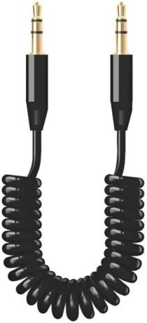 Аудио кабель MediaGadget AX-100S AUX 3,5 мм-3,5 мм 1м витой Black