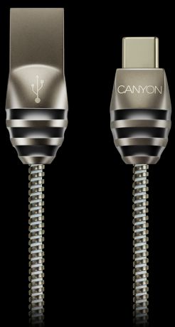 Дата-кабель Canyon CNS-USBC5DG USB-Type-C 1м металлическая оплетка Silver