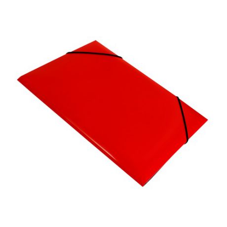 Папка на резинке Бюрократ DeLuxe DL510RED A4 пластик кор.30мм 0.7мм красный 10 шт./кор.