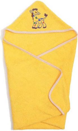 Полотенце с капюшоном детское Guten Morgen Лошадка, ПМКяж-60-120-Лош, желтый, 60 x 120 см
