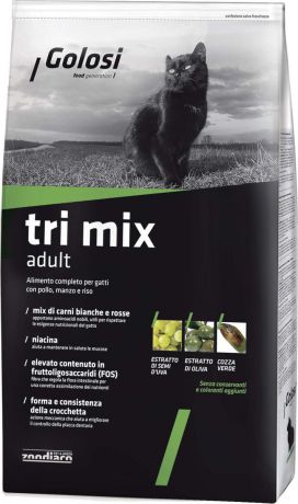 Корм сухой для кошек Golosi Tri Mix Adult, 1,5 кг