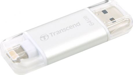 Флэш-драйв Transcend JetDrive Go 300, 64GB, серебристый