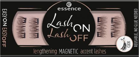 Накладные ресницы Essence Lash on lash off, магнитные, №01, 18 г