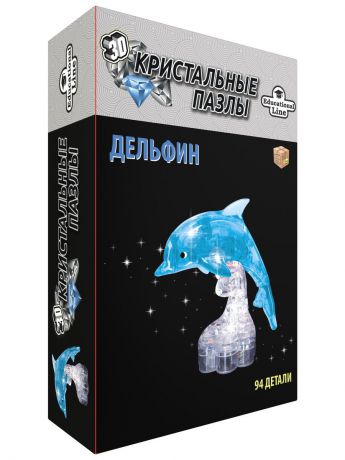 Головоломка 3D "Новые кристальные пазлы" - "Дельфин XL", серия "Вундеркинд"