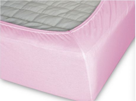 Простыня Cleo, на резинке, 180/003, светло-розовый, 180 х 200 х 20 см
