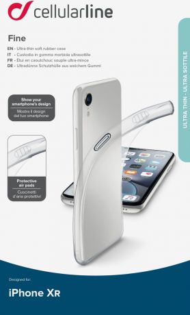Чехол Cellularline для Apple iPhone XR, FINECIPH961T, прозрачный