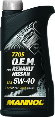 Моторное масло Mannol O.E.M. for Renault Nissan, синтетическое, 5W-40, 1 л